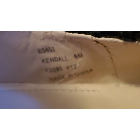 Calvin Klein Kendall Black Fish Scale Print Platform Heels Size 8M - Picture 7 of 7